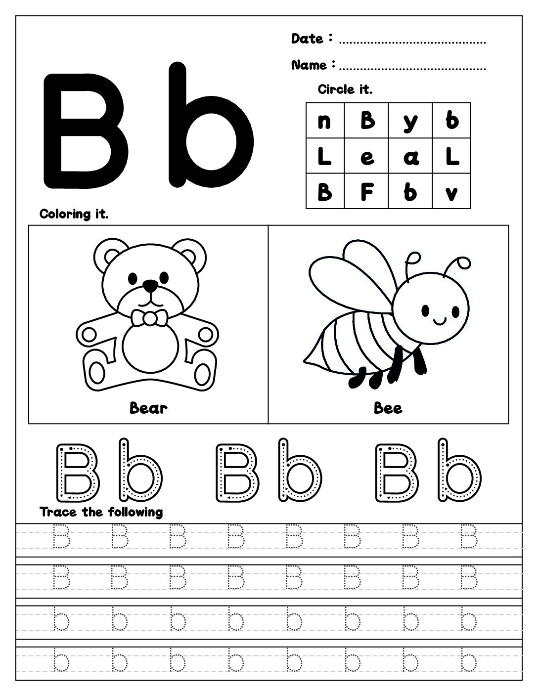 Alphabet Worksheet - Image 3