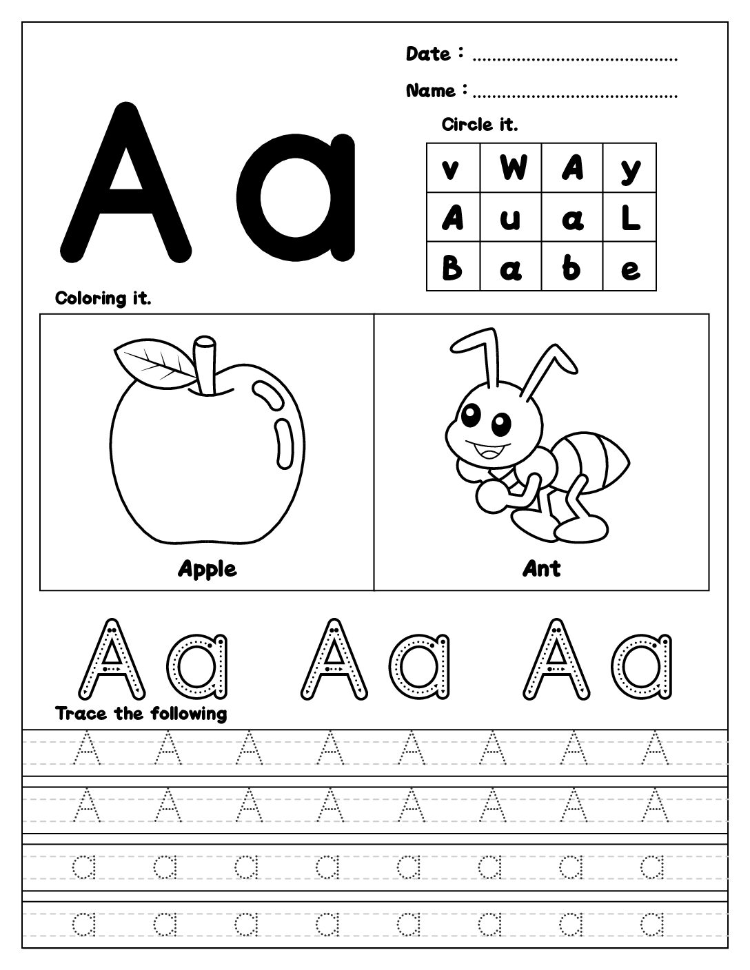 Alphabet Worksheet - Image 2