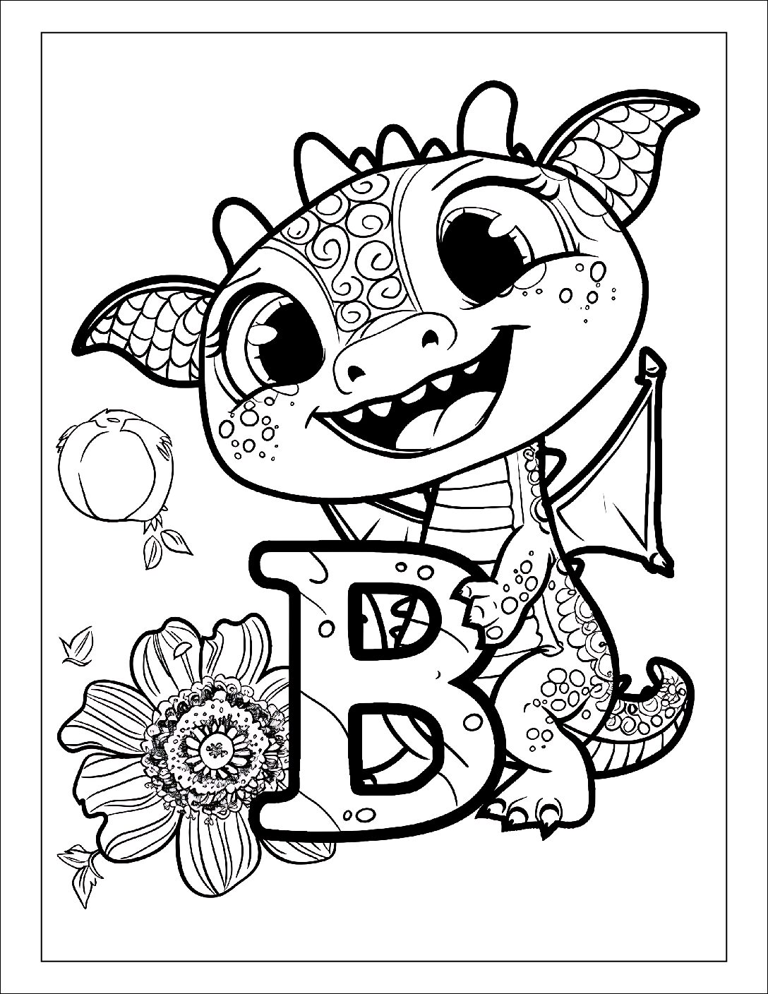 Alphabet and Numbers Coloring with Dragon - Image 3