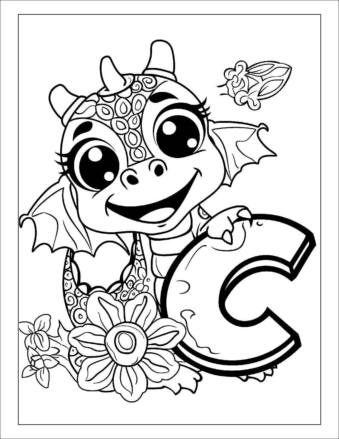 Alphabet and Numbers Coloring with Dragon - Image 4